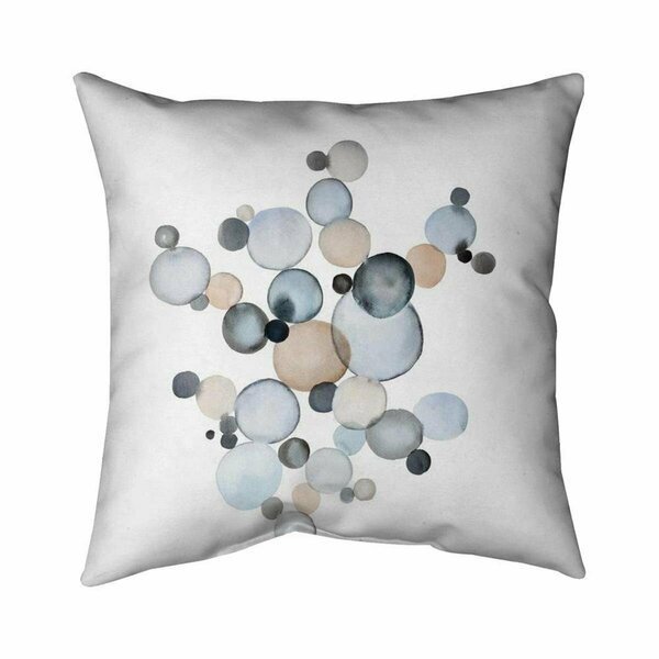 Fondo 20 x 20 in. Greyish Bubbles-Double Sided Print Indoor Pillow FO2794123